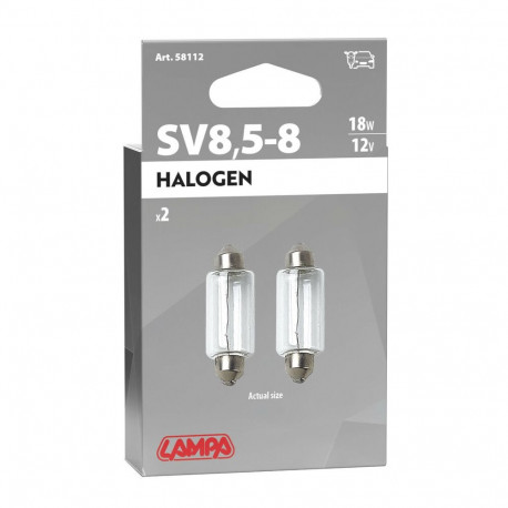 Pirnid 2tk 18W SV8,5 ,12V, 15*44mm