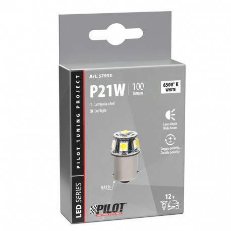 Pirn 1tk, 12V Hyper-Led , 6 SMD , (P21W)