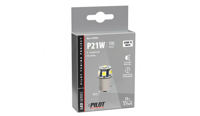 Pirn 1tk, 12V Hyper-Led , 6 SMD , (P21W)