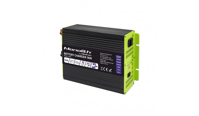 Qoltec Smart Professional Monolith Battery Charger for LiFePO4 AGM GEL SLA batteries | 90A | 12V | F