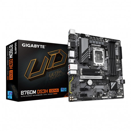 GIGABYTE B760M DS3H GEN5 emaplaat - toetab Intel Core 14. põlvkonna protsessoreid, 6+2+1 faasi digit