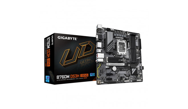 GIGABYTE B760M DS3H GEN5 Motherboard - Supports Intel Core 14th Gen CPUs, 6+2+1 Phases Digital VRM, 