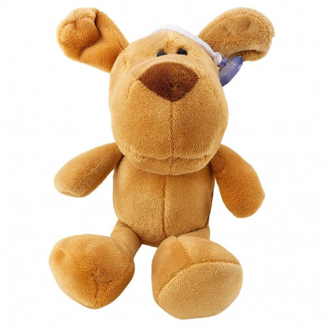 Pluszowa Maskotka Przytulanka Pies Z Przyssawką Brązowy 23 x 12 cm