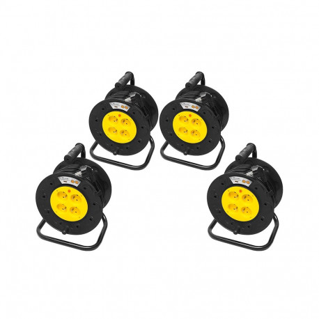 98-702# võrgupikendus pr-61 4-pesaga maandusega 50m pvc trummel 3x2 (4 tk.)