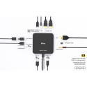 "I-TEC USB-C DS 2 x HDMI 1x DP 1x GLAN 1x USB-C 3.2 3x USB-A 3.2 2x USB 2.0 1x 3.5mm Audio"