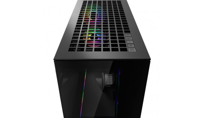 "Arctic Xtender (Black) mirrow black window with GPU vertical mount"