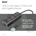 "Club3D Adapter USB 3.2 Typ A > 3x USB 3.2 Typ A/LAN"