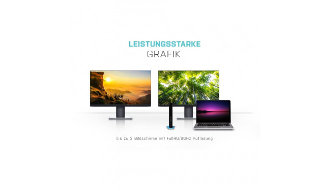 i-tec USB 3.0 / USB-C kahe HDMI dokkimisjaam 2x HDMI LAN audio 6x USB (1x BC 1.2 kiirlaadimisport) d