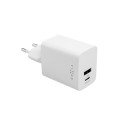Fixed Mini USB-C/USB Travel Charger 45W, white
