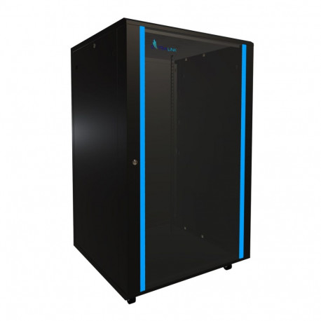 Extralink 27U 800x800 Black Rackmount cabinet standing