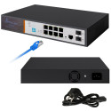 Extralink VICTOR PoE Switch 8x Gigabit PoE/PoE+, 2x SFP, 1x Console Port, 150W, Managed