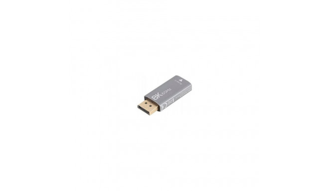 Adapter AV Lanberg DisplayPort - HDMI hõbedane (AD-DP-HD-03)