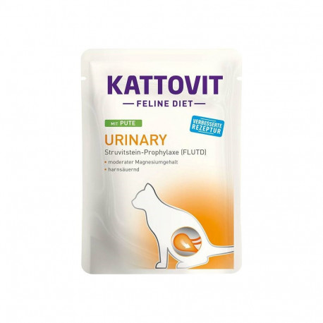 Wet Cat Food - Kattovit Urinary Turkey, Orange