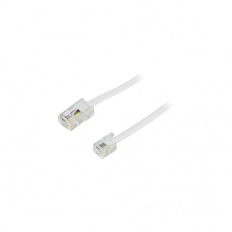 Deltaco DEL-1701 telephone cable 1 m White