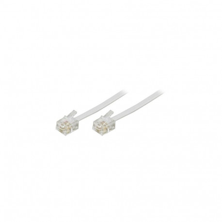 Deltaco DEL-161F telephone cable 5 m White
