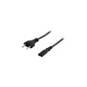 Deltaco DEL-109A power cable Black 2 m CEE7/14 C7 coupler