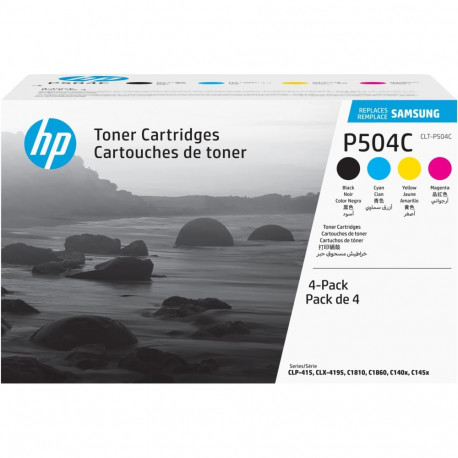 "SAMSUNG CLT-P504C 4-pk CYMK Toner Crt"