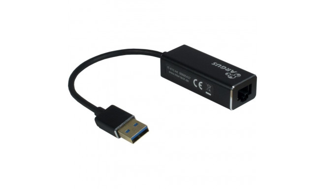 "Adapter USB3.0 > RJ45 Gigabit Lan 1000 MBit/s Inter-Tech Black"