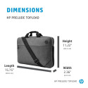HP Prelude G2 15.6 Top Load, Water Resistant - Grey