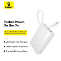 Baseus PicoGo digitaalse ekraaniga 10000mAh 45W valge