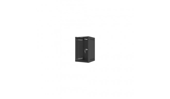 Lanberg riputatav seinakapp 10" 9U 280x310 must klaasustega