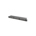 Lanberg Patch Panel 24 ports 1U 19" cat.5E FTP shielded black