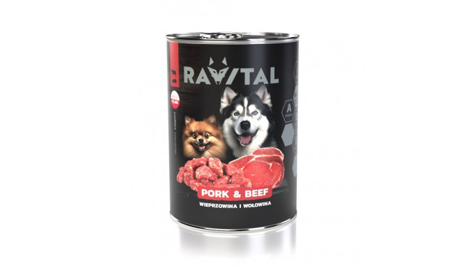 Ravital Pork & Beef konserv koerale 800g