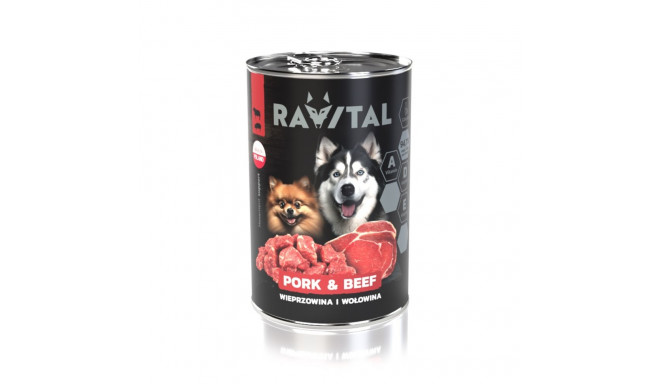 Ravital Pork & Beef konserv koerale 400g