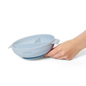 Babyono silicone suction plate with lid blue 1661/01