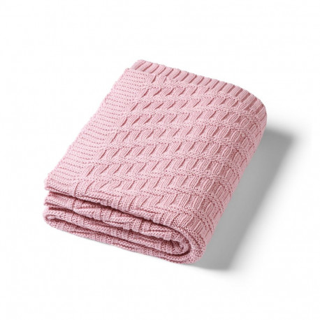 Babyono cotton knitted blanket pink 1647/01