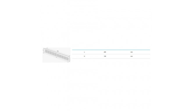 metallist ukse rest MVMA 400x100 AN