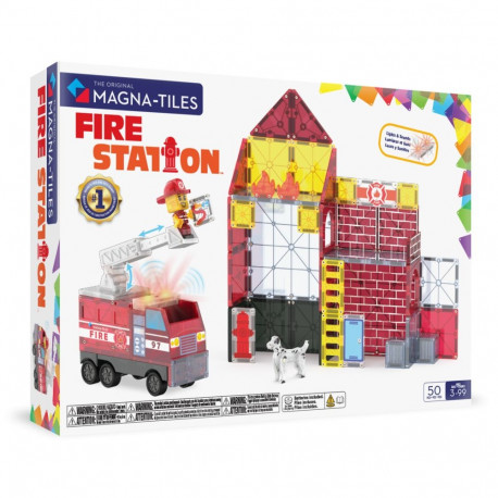 MAGNA-TILES magnet constructor set Fire Station, 50 pcs
