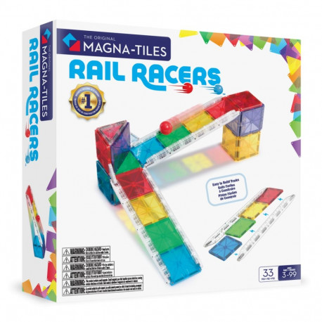 MAGNA-TILES magnet constructor set Rail Racers, 33 pcs