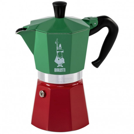 Bialetti Moka Express Italia 6TZ (300 ml) zielono-czerwony