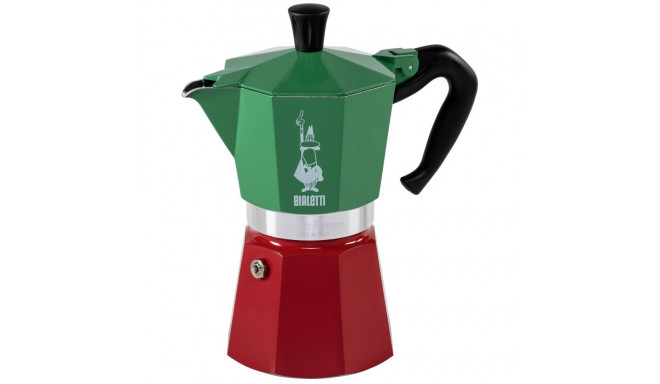 Bialetti Moka Express Italia 6TZ (300 ml) rohelise-punane