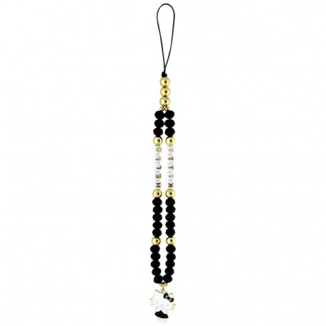 Hello Kitty Pearls and Beads Kitty Charm Phone Charm - Black