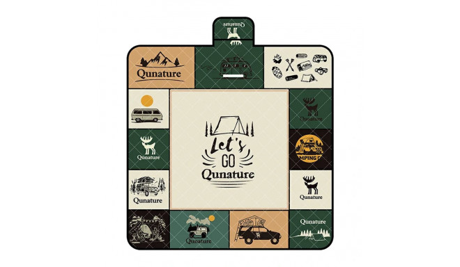 Qunature picnic mat waterproof tourist blanket 2 x 2 m - multicolored