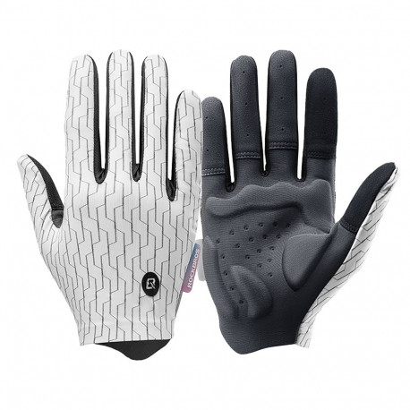 Rockbros sports gloves full spring-summer size L - white and black