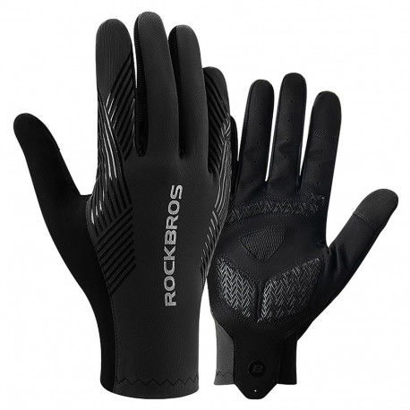 Rockbros cycling gloves spring/summer/autumn, full, size: XXL - black