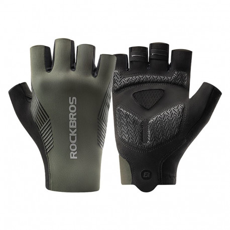 Rockbros cycling gloves spring/summer/autumn, short fingers, size: XXL - green