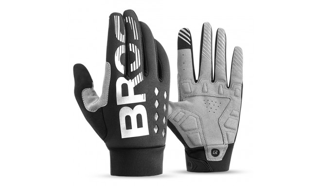 Rockbros cycling gloves, insulated, long, size: M - black and gray