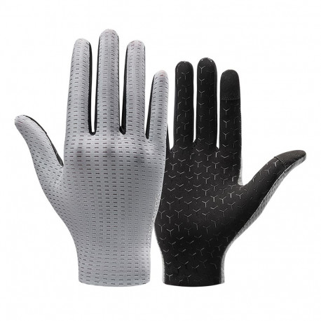 Rockbros Breathable Full Finger Cycling Gloves, Size: S - Gray