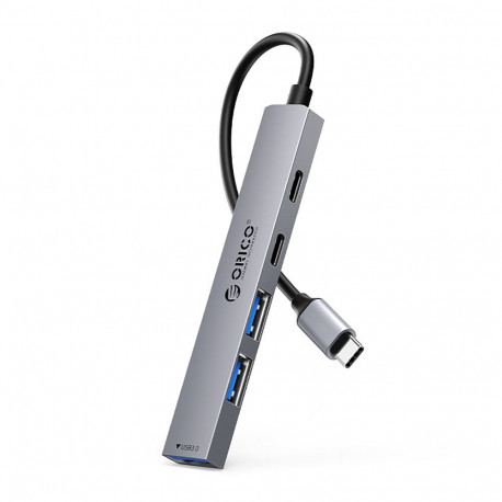 Orico YSB4-U2 USB-C Hub Docking Station 2x USB-A 2.0 + 1x USB-A 3.0 + 1x USB-C 2.0 + 1x USB-C - Gray
