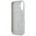 Karl Lagerfeld Silicone Double Heads And Circle MagSafe case for iPhone 16 beige