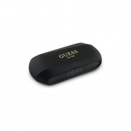 Guess Elongated Metallic Printed Logo Bluetooth TWS Headphones + Docking Station - Black