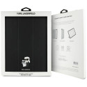 Karl Lagerfeld Saffiano Magnetic Karl & Choupette iPad Pro 13" 2024 Book Cover Case - Black