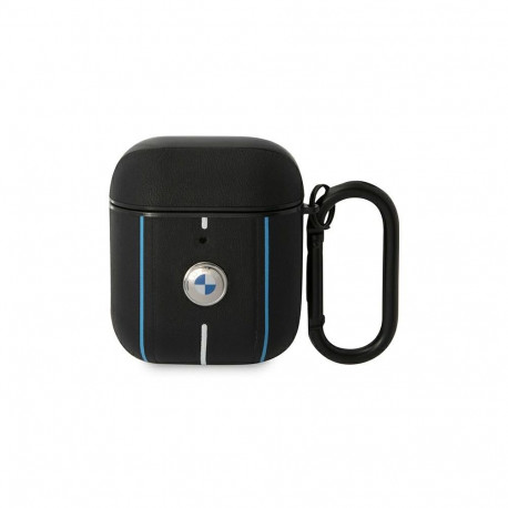 BMW Leather Color Lines Case for AirPods 1 / 2 - Black