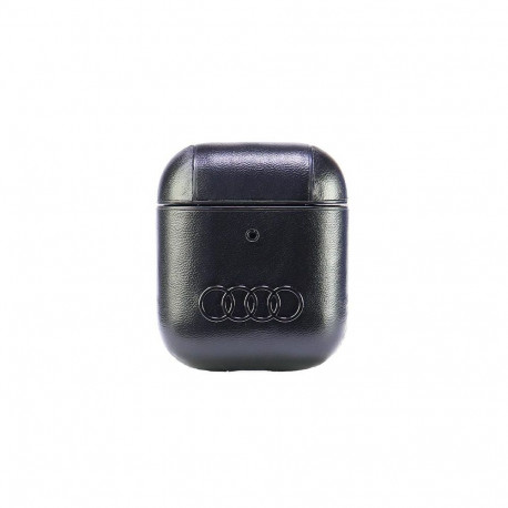 Audi Leather Big Logo Case for AirPods 1 / 2 - Black