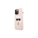 Karl Lagerfeld Silicone Karl`s Head Case for iPhone 13 Pro Max 6.7" - Light Pink