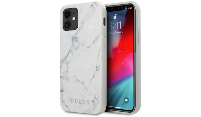 Guess Marble Case for iPhone 12 mini 5.4" - White